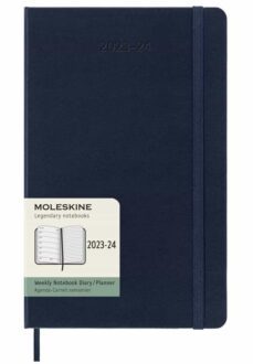moleskine agenda 18 meses 2023-2024 semanal large azul zafiro tap a dura-8056598856903