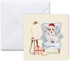 arte papel christmas navidad santa dog-8436589631823