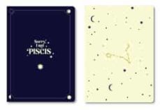 tantanfan pack 2 cuadernos grapados a6 horoscopo negro - piscis-8432715139133