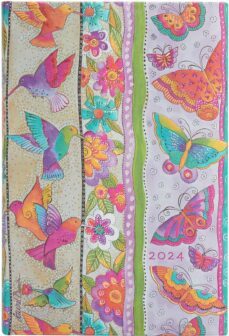 agenda paperblanks 2024 mariposas y colibrís mini(10 x 14cm) hori zontal s/v y cierre con solapa magnética-9781439708033