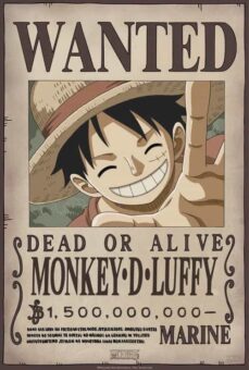 one piece - poster "wanted luffy" (52x38)-3665361102243