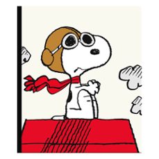 cuaderno tapa dura grande snoopy - 2 (aviador)-6971263701253
