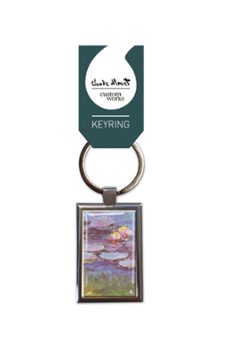 llavero metal rectangular con etiqueta y bolsa - monet - armonia azul-5038681154083