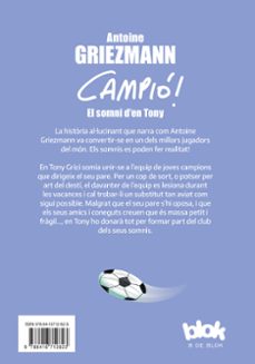 el somni d en tony (campió! 1)-antoine griezmann-9788416712823