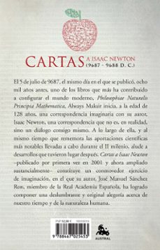 cartas a isaac newton-jose manuel sanchez ron-9788467025453