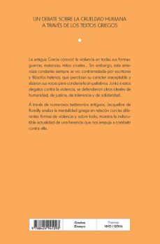 la grecia antigua contra la violencia-jacqueline de romilly-9788424941093