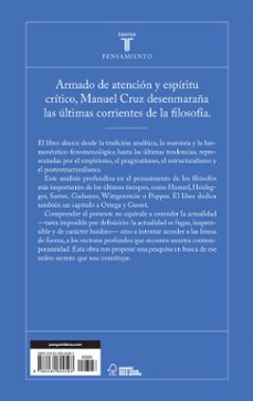 la filosofia contemporanea-manuel cruz-9788430604593