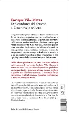 exploradores del abismo + una novela oblicua-enrique vila-matas-9788432248993