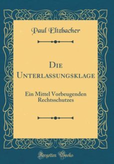 die unterlassungsklage-9780364436103