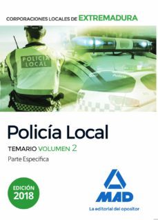 policia local de extremadura. temario (vol. 2): parte especifica-moises cayetano rodriguez-9788414222003