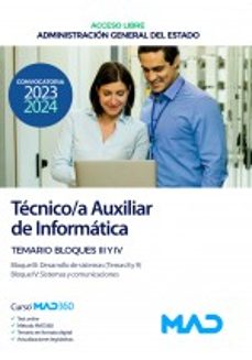 tecnico/a auxiliar de informatica (acceso libre) de la administracion general del estado. temario bloques iii (cont.) y-9788414276303