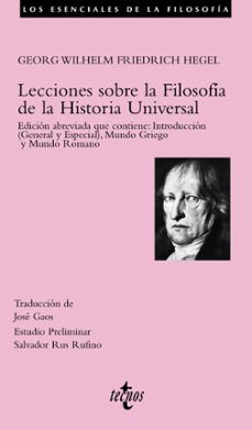 lecciones sobre la filosofia de la historia universal  (ed. abrev iada)-georg wilhelm friedrich hegel-9788430942503