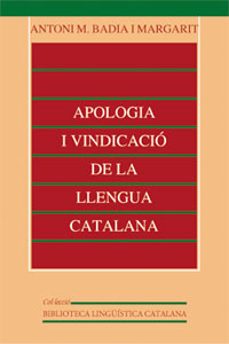 apologia i vindicacio de la llengua catalana-9788437059303