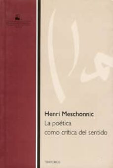 la poetica como critica del sentido-9788493604103
