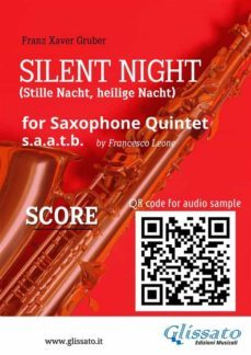 saxophone quintet score of "silent night" (ebook)-9791222000503