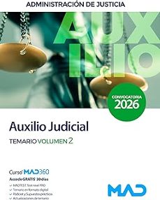 cuerpo de auxilio judicial. temario volumen 2. administracion de justicia 2026-9791370282103
