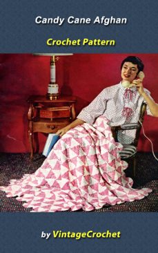 Imagen Principal de Candy Cane Afghan Vintage Crochet Pattern | eBook