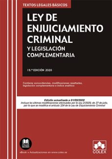 ley de enjuiciamiento criminal y legislacion complementaria: contiene concordancias, modificaciones resaltadas, legislacion   complementaria e indice analitico-9788413590813
