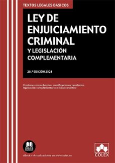 ley de enjuiciamiento criminal y legislacion complementaria-9788413591513