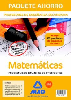 paquete ahorro matematicas problemas de examenes cuerpo de profesores de enseñanza secundaria-9788414223413