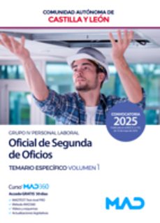oficial de segunda de oficios (grupo iv personal laboral). temario especifico vol. 1. comunidad autonoma de castilla y leon-9788414296813