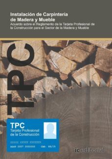 tpc - madera y mueble - instalacion de carpinteria de madera y mueble-vicente garcia segura-9788415886013