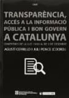 transparencia, acces a la informacio-agusti cerrillo-juli ponce-9788490648513