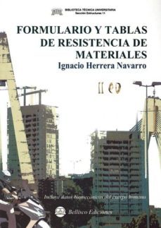 formulario y tablas de resistencia de materiales-igancio herrrera navarro-9788492970513