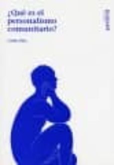 ¿que es el personalismo comunitario?-9788495334213