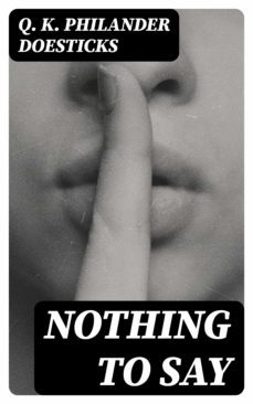 nothing to say (ebook)-8596547328223
