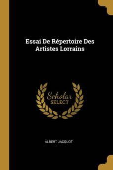 essai de rpertoire des artistes lorrains-9780270057423