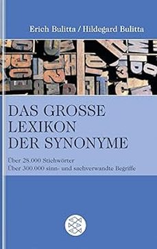 das groe lexikon der synonyme-erich bulitta-9783596166923