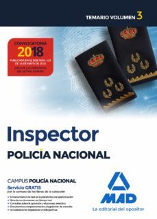 inspector de policia nacional: temario (vol. 3)-9788414217023