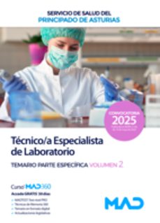 tecnico/a especialista de laboratorio del servicio de salud del p rincipado de asturias (sespa). temario parte especifica volumen 2-9788414296523