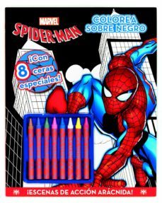 spiderman colorea sobre negro-9788415343523