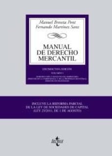 manual de derecho mercantil. vol. i. introduccion y estatuto del empresario. derecho de la competencia y de la propiedad industrial derecho de sociedades (18ª ed.)-9788430953523