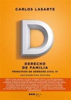 principios de derecho civil. tomo vi. derecho de familia (17ª ed)-carlos asarte alvarez-9788491235323