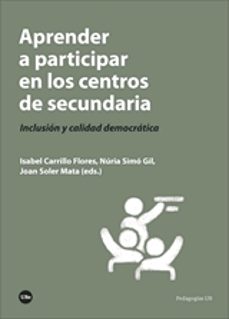 aprender a participar en los centros de secundaria-nuria simo gil-9788491682523