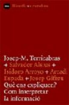que ens expliquen?-josep maria terricabras-9788496499423