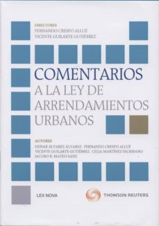 comentarios a la ley de arrendamientos urbanos-9788498987423