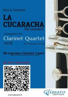 bb clarinet 2 part of "la cucaracha" for clarinet quartet (ebook)-9791221389623