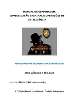 manual de espionagem, investigaço criminal e operaçes de inteligencia (ebook)-sérgio jorge da silva-3410006601533