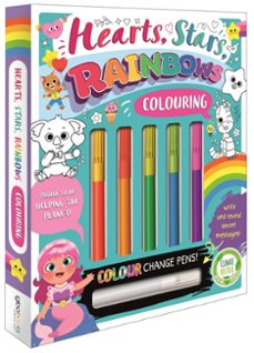 hearts, stars, rainbows colouring-9781801086233