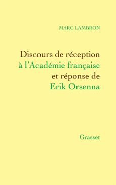 discours de reception a l'academie française (ebook)-marc lambron-9782246812333