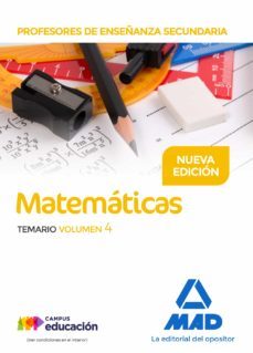 Imagen Principal de PROFESORES DE ENSEÑANZA SECUNDARIA MATEMATICAS: TEMARIO (VOL. 4)