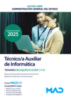 tecnico/a auxiliar de informatica (acceso libre) de la administracion general del estado-9788414295533