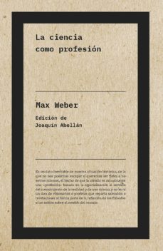 la ciencia como profesion (ebook)-max weber-9788419154033