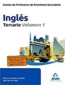 cuerpo de profesores de enseñanza secundaria. ingles. temario. vo lumen i-9788467629033