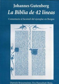 la biblia de 42 lineas-johannes gutenberg-9788487988233