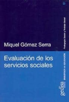 evaluacion de los servicios sociales-miquel gomez serra-9788497840033